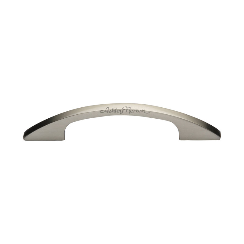 Poignée de meuble ovale, Nickel satiné, 8"