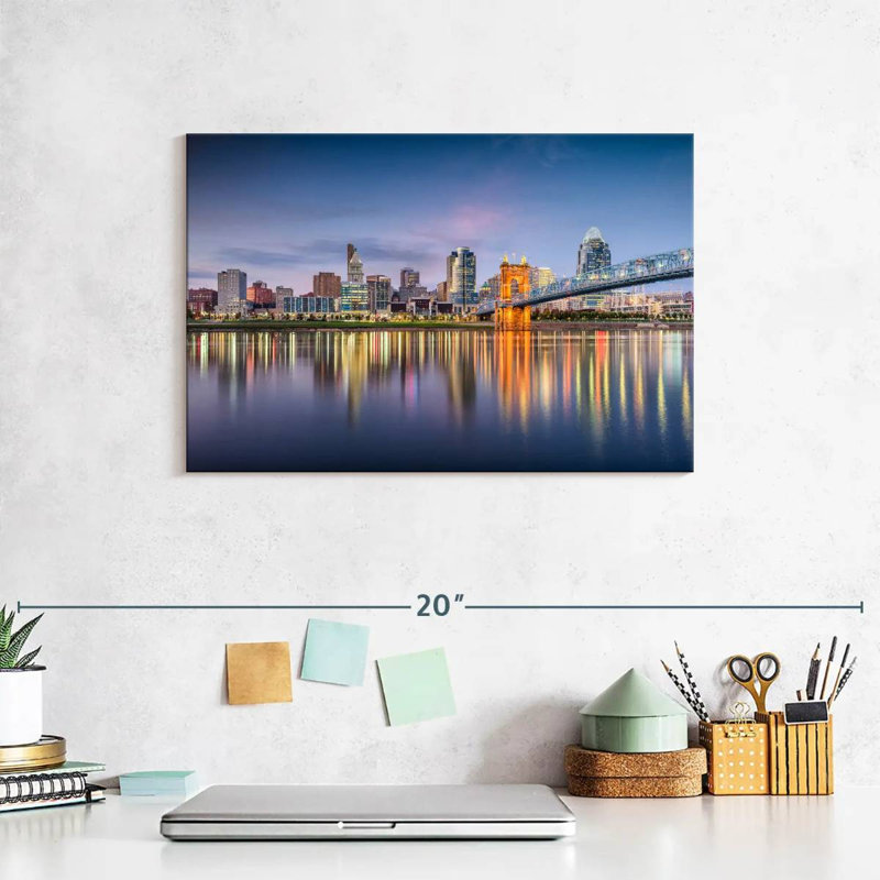 Hannes Cincinnati City Skyline, 8" H x 12" W