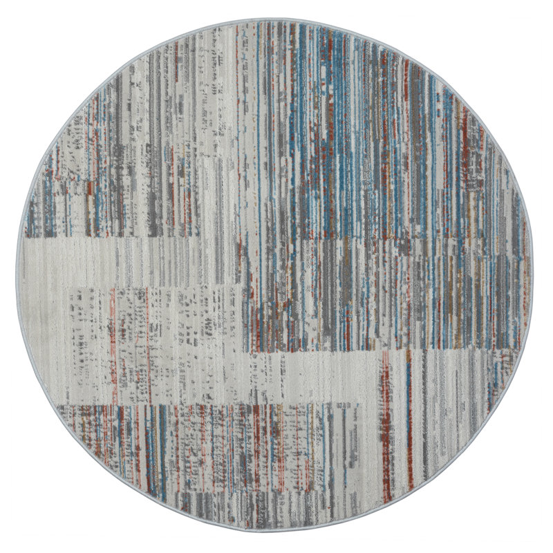 Camila cream Rug, Round 120cm
