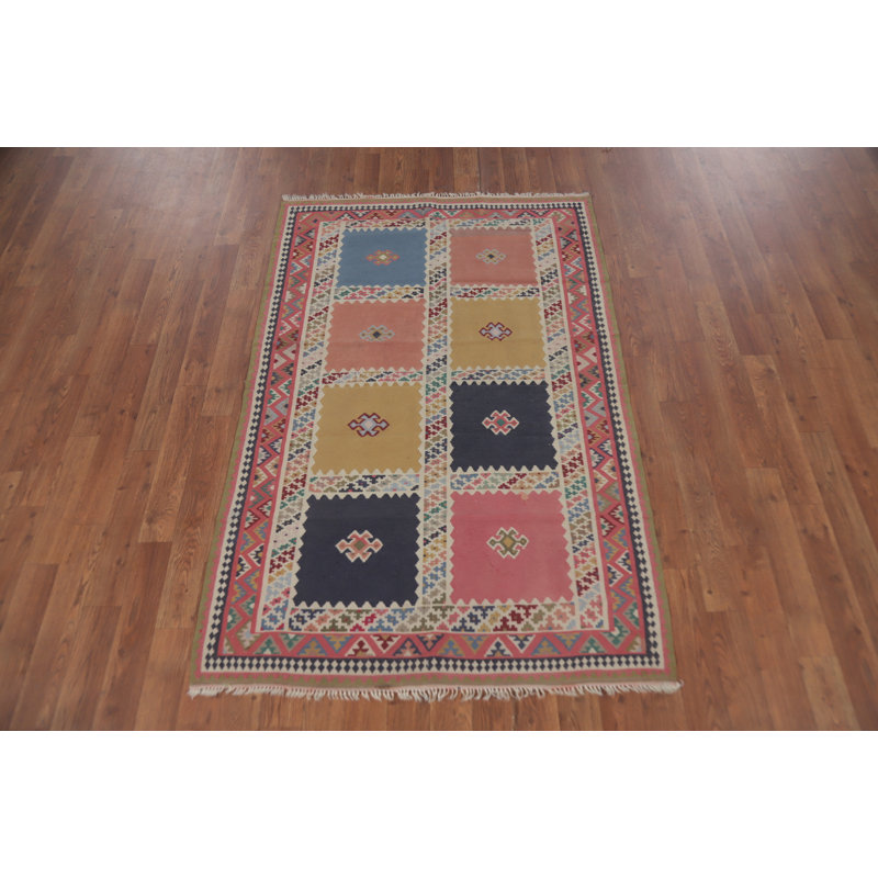 Tapis à motif géométrique kilim 3 x 5