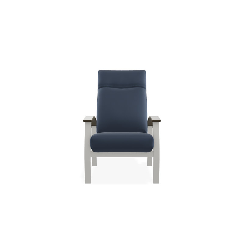 Chaise de patio inclinable avec coussins Askar, Ciel 42A, Bois de plage texturé, Bois de plage P40