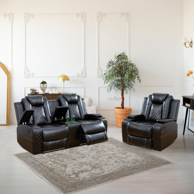 Quatrina 73" Wide Faux Leather Standard Recliner by Latitude Run