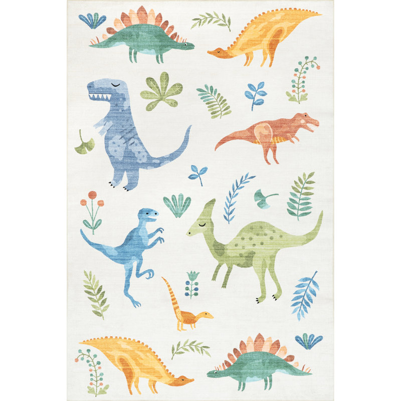 Eamon Graphic Machine Washable Area Rug for Living Room Bedroom Dining Room Nursery Kitchen, Rectangle 7' x 9'