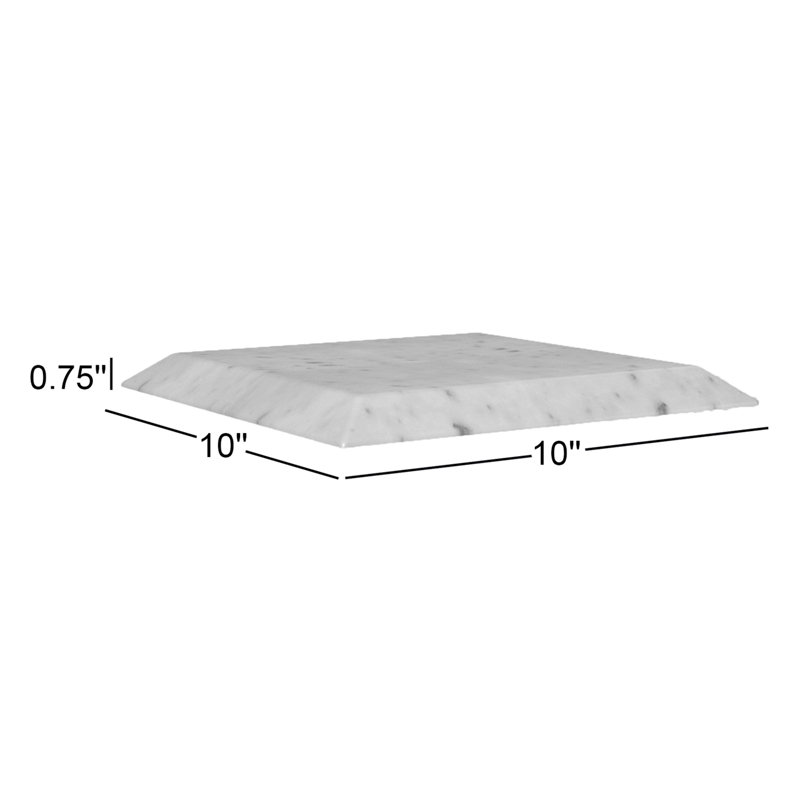 Plateau Matheson, L 10 po x P 10 po x H 0,75 po, Blanc