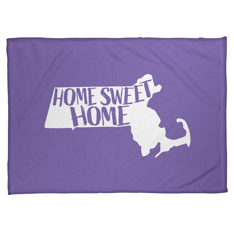 Jeté polaire home massachusetts, l 62,5 po x L 82,5 po, Mauve