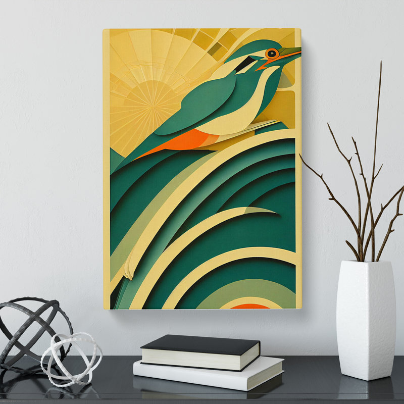 Pencader Kingfisher Deco Vol.5 - Wrapped Canvas, 50cm H x 35cm W x 3cm D