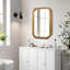 Armoire murale en bois avec miroir