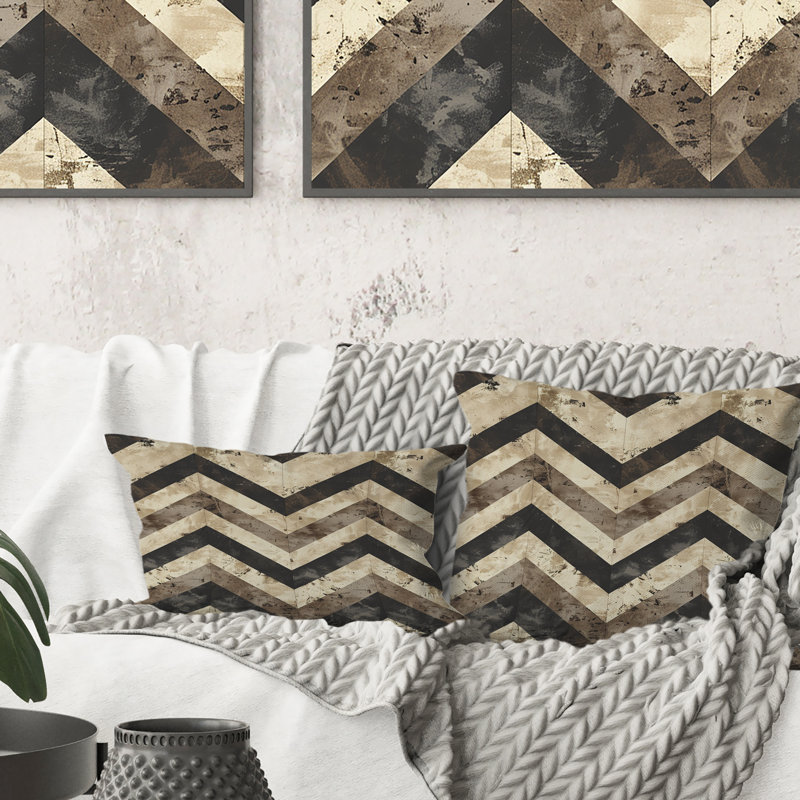 Coussin Brown Modern, H 16 po x l 16 po
