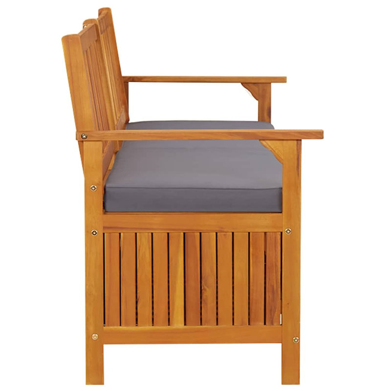 Boîte de rangement pour terrasse Cotswald, 33.1" H x 66.9" W x 24.8" D, Brun / Gris