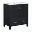Meuble-lavabo simple 30 po avec plateau en céramique Florient-1133886883