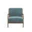 Novak Upholstered Mid-Century Armchair with Wood Arms and Frame, Teal-54645475-88881714