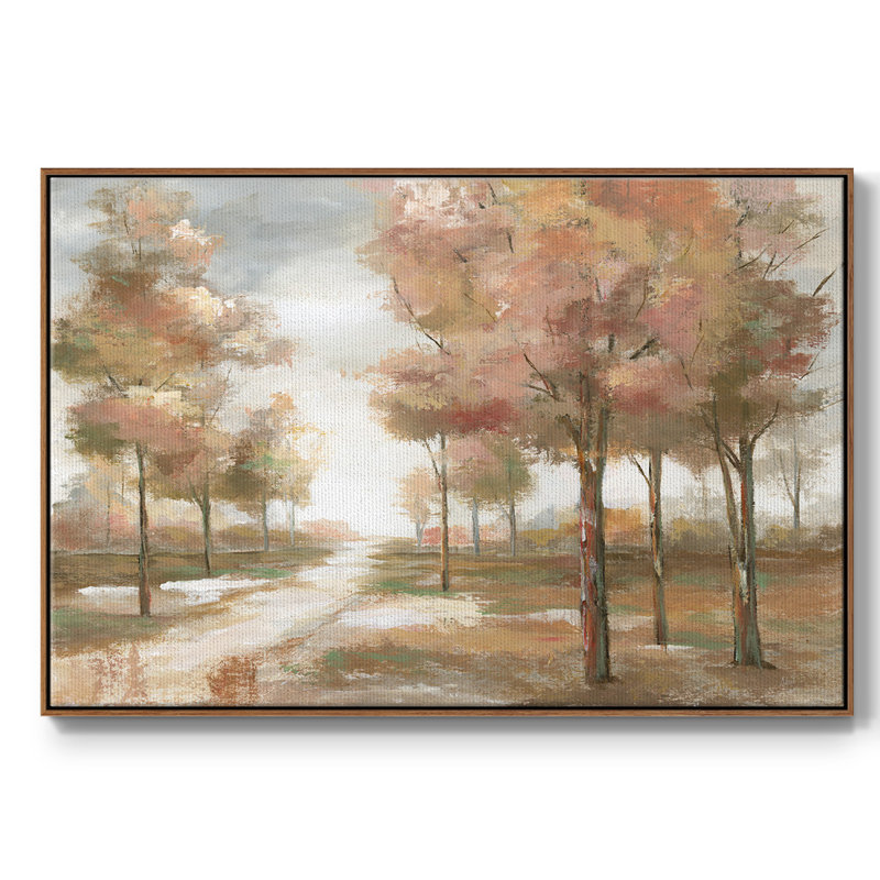 «Pastel Park», reproduction d'art sur toile, H 27 po x l 41 po x P 2 po, Noyer