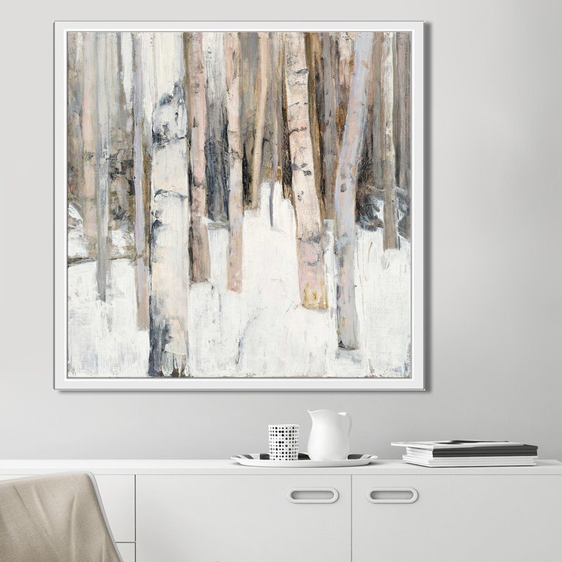 «Warm Winter Light I» par Julia Purinton, reproduction sur toile, H 21,5 po x l 21,5 po x P 2 po, Cadre flottant blanc