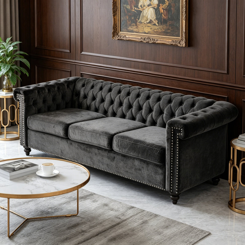Canapé - 3 places, Black Velvet
