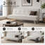 Canapé-lit convertible en tissu, futon multifonctionnel pliant pour salon, beige-579565785