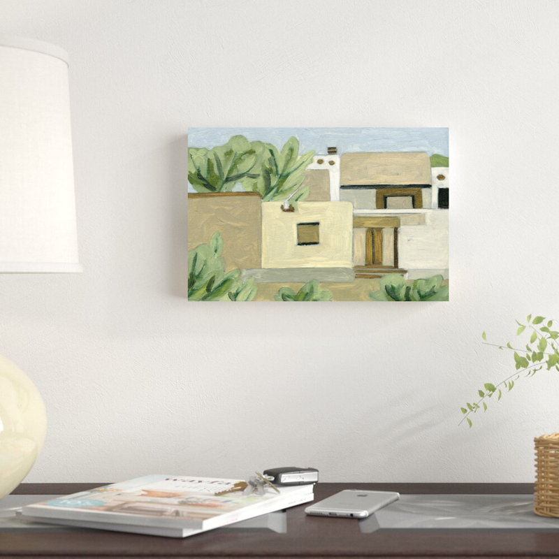 «Hidden Land I» par Melissa Wang - peinture sur toile tendue, H 8 po x l 12 po