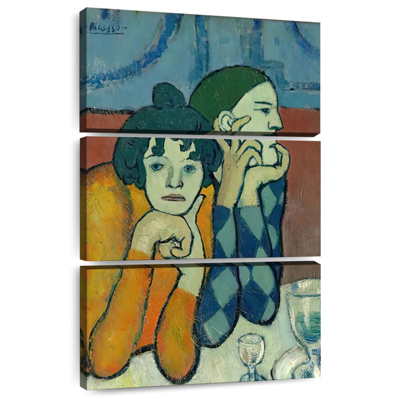 Leisha Les Deux Saltimbanques, H 45 po x l 28 po