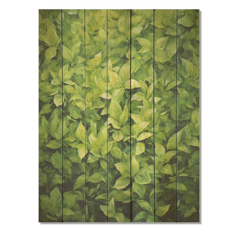 Herbes Thym Passage I - Herbes florales sur bois, H 32 po x l 24 po