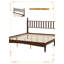 Structure de lit en noyer de très grande taille d'inspiration rétro | Tête de lit en forme de gourde pour chambre rétro-102185869