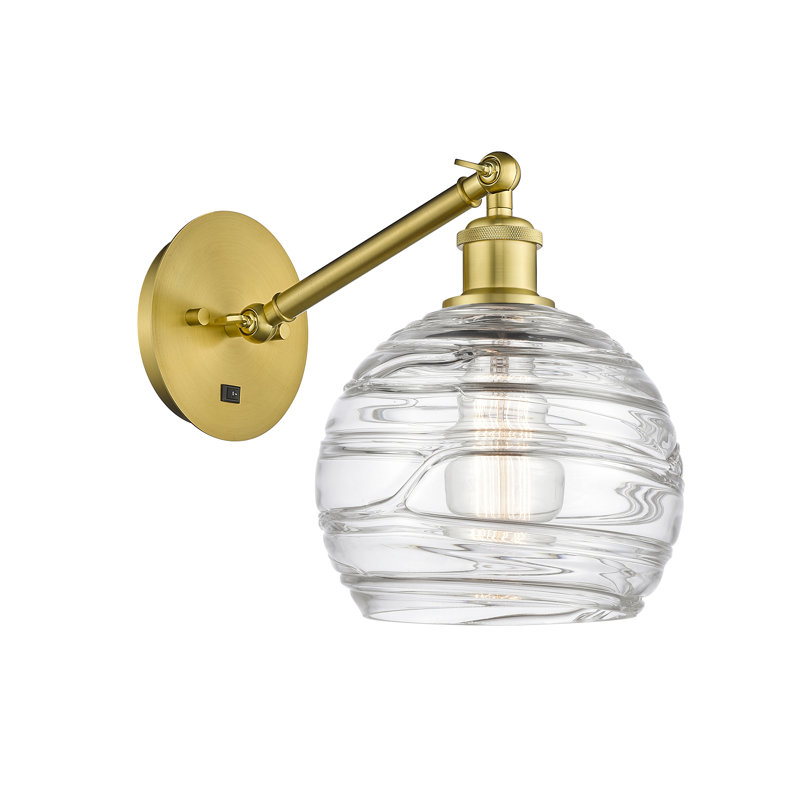 Shauna Armed Sconce, No Bulb Included, Satin Gold