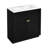 30'' Bathroom Vanity With Sink - Black Modern Cabinet Ample Storage & Hinges Quality Solid Wood Boards Freestanding Ceramic Unique Groove Pattern-1058248164