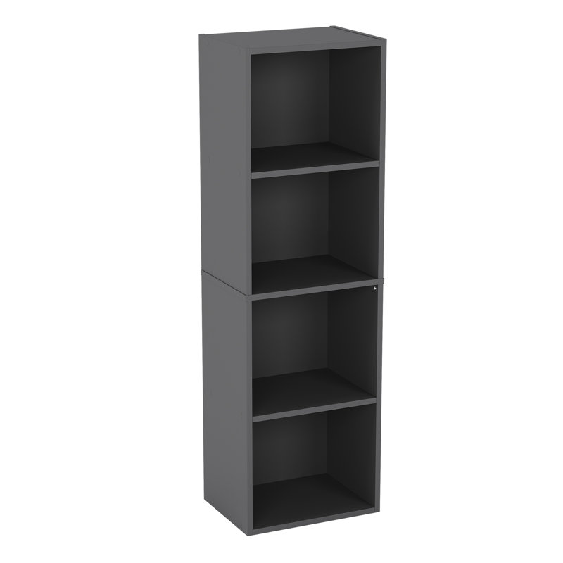 Gerardi 32cm W Standard Bookcase, 132 cm H x 32 cm W, Grey