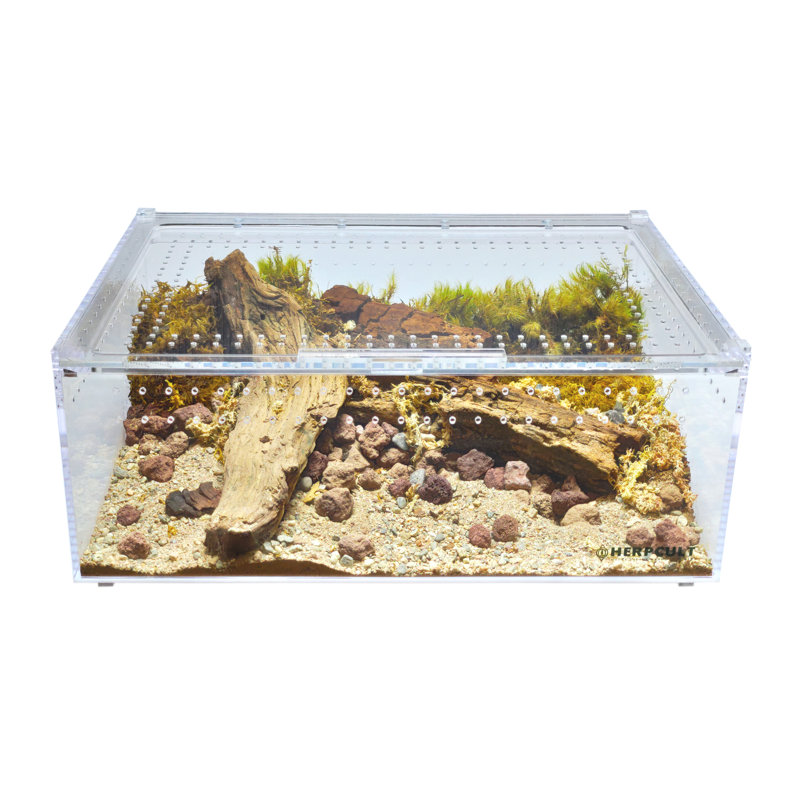 Acrylic Reptile Terrarium, 5 Gallon - 6"H x 16"W x 12"D