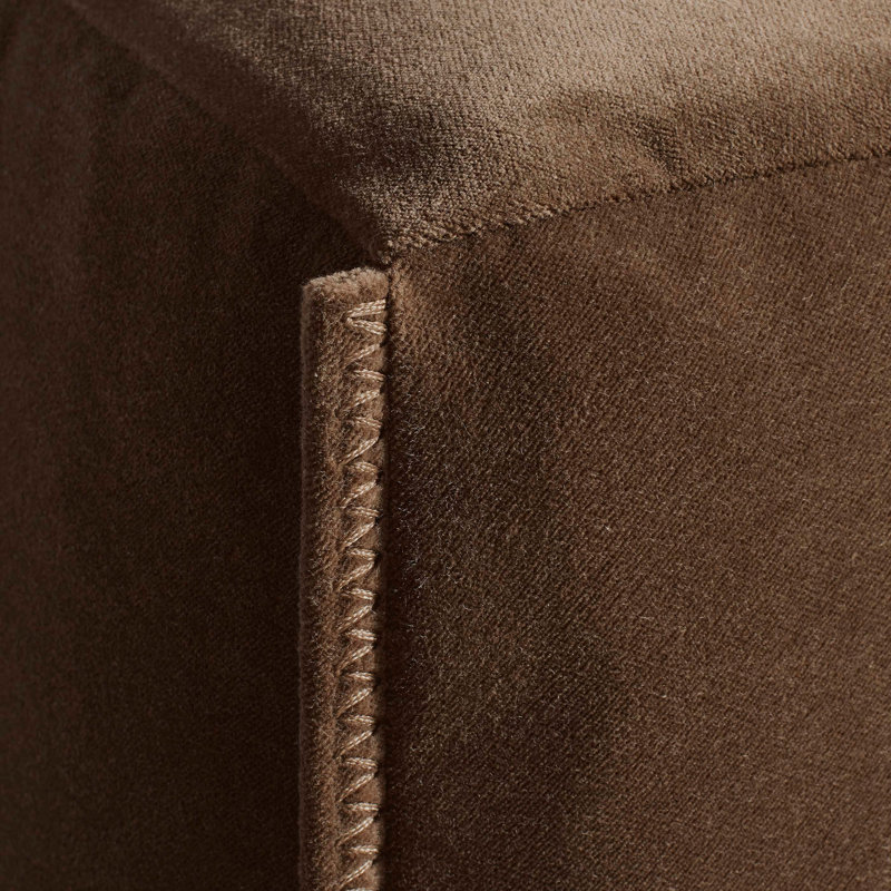 Cleon Modular Sectional, Left Hand Facing, Coffee Velvet Polyester Blend