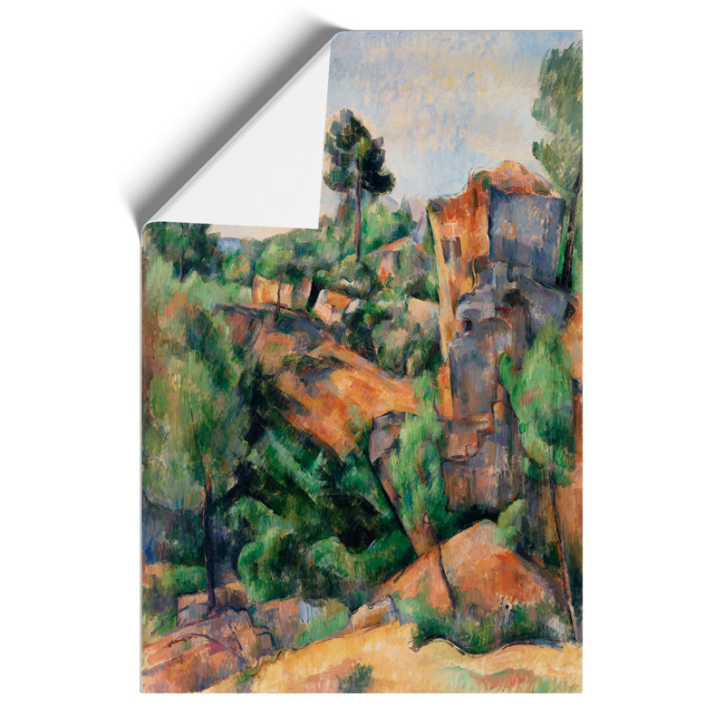 Bibemus Quarry by Paul Cezanne - Unframed Painting, 59cm H x 42cm W x 0.1cm D