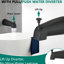 Douche noire matte avec barre coulissante en acier inoxydable de 26 po, deux têtes, débit de 1,8 gallon par minute, jet de massage pulsé noir, pluie / brouillard