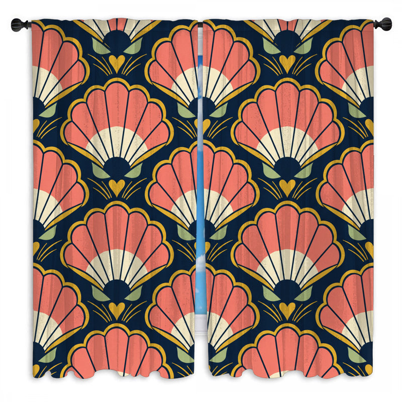 Rideaux de fenêtre Art Deco, 80in x 82in - 2 panels, Sheer