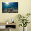 Sunlit Underwater Coral Reef Colorful Serene Vibrant Fish Nature Ocean Wall Art Print 1 Piece Wrapped Canvas Wall Art-1836130369