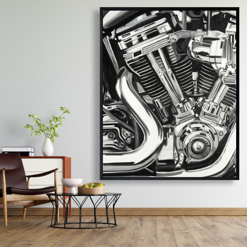Mechanism Of A Motorcycle Print On Canvas