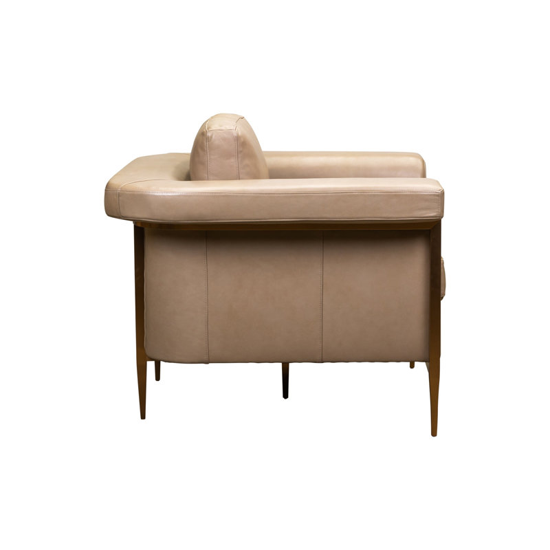 Goldwyn Chair in Winsome Nautilus, Doe Genuine Leather