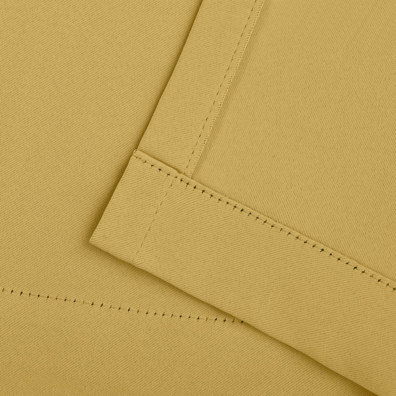 Paire de rideaux obscurcissant avec œillets Millendon, L 42 po x L 63 po, Jaune et moutarde