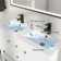 48“ Double Sink Bathroom Vanity With Resin Countertop, Zinc Alloy Faucet, 2 Soft-Close Doors 2 Smooth Drawers 1 Open Shelf