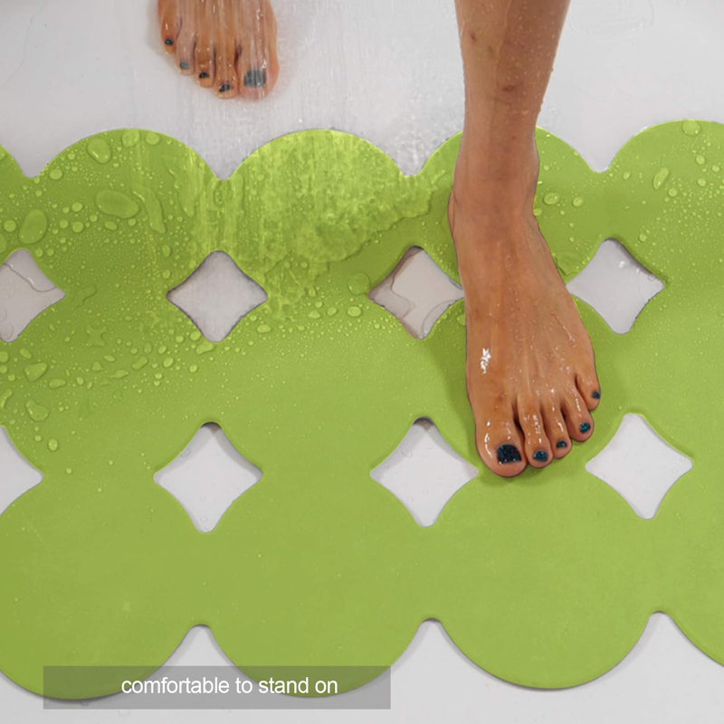 28x16" Patented Non-slip Bathtub Mat Circle Green