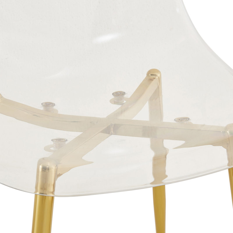 Ensemble de table et de chaises Table en verre trempé de 71 po x 35,4 po, Or, transparent / ne s'applique pas, 7