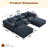 118" Corduroy Modular Sectional Boneless Sofa Couch, Oversized 3-Seater Cloud Couches with Removable Cushion & Ottoman, No Assembly Required, Free Combination, Cozy Deep Seat Compression Couches for Living Room, Apartment-1964066028