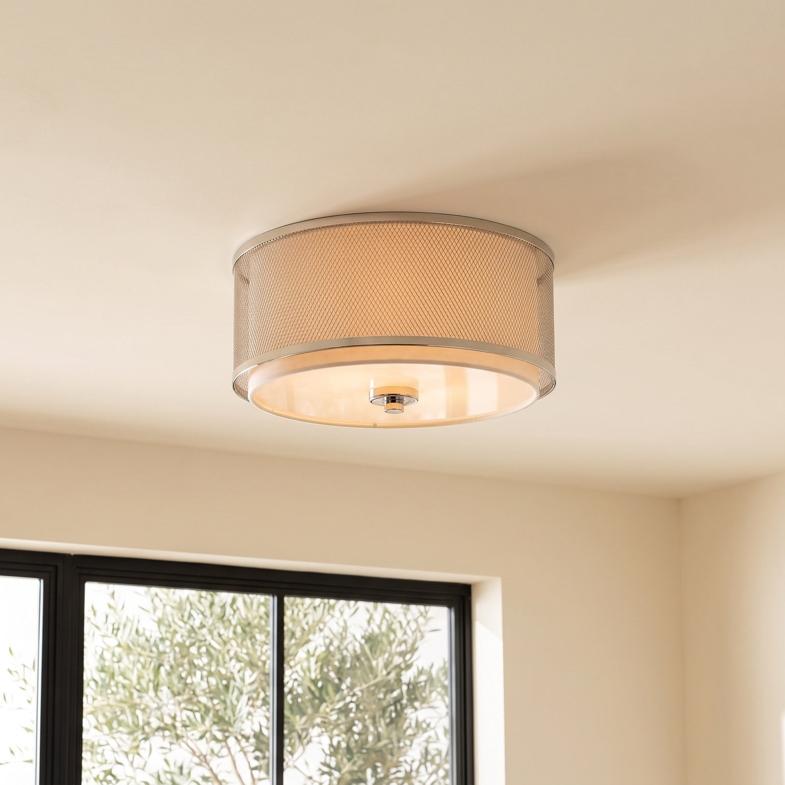 Penn 3-Light Flush Mount, Brushed Nickel