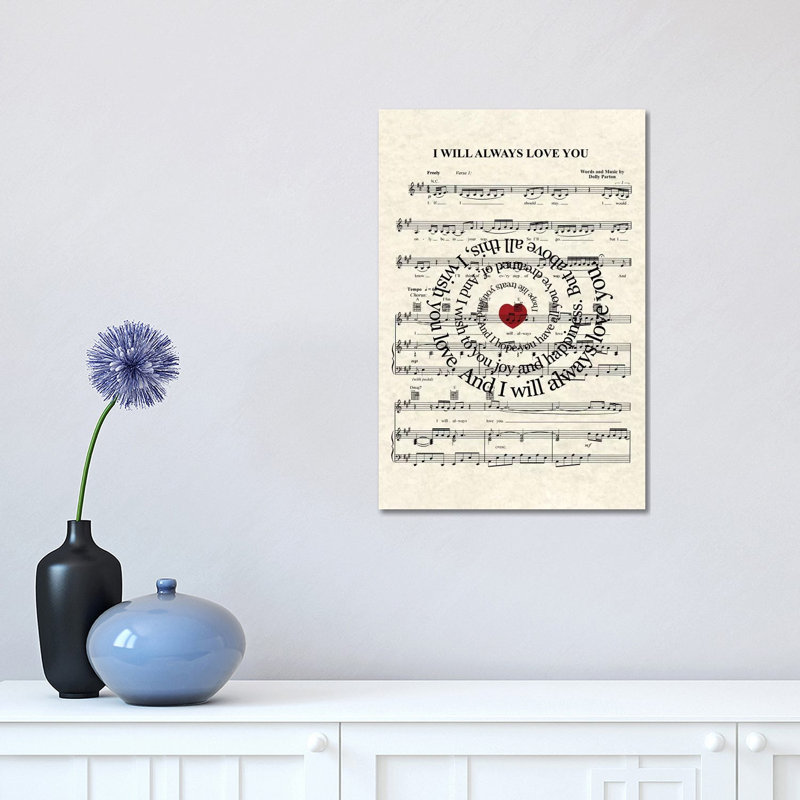 I Will Always Love You - Wrapped Canvas Print, 45.72cm H x 30.48cm W x 1.91cm D