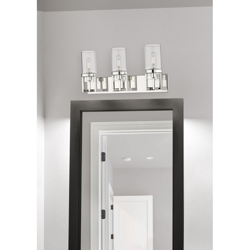 Loarine 3 - Light Dimmable Vanity Light, White, Polished Nickel
