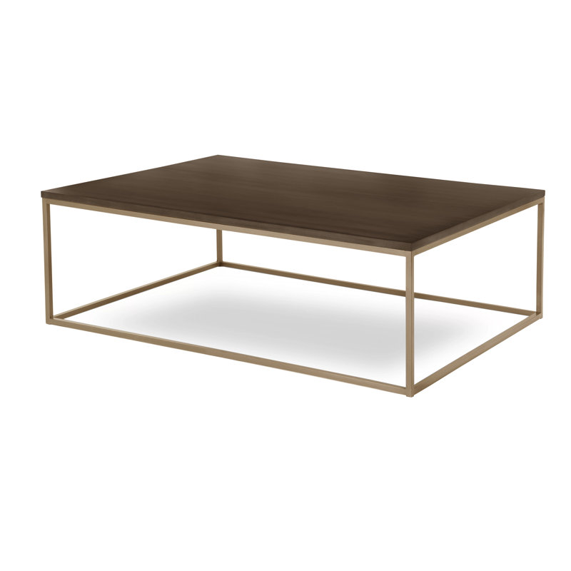 Chaplin Solid Wood Top Coffee Table, Champagne, Cashew