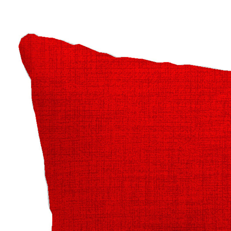 17" x 17" Sorvino Ash Solid Outdoor Throw Pillow with 3 Coconut Buttons (Set of 2), Red