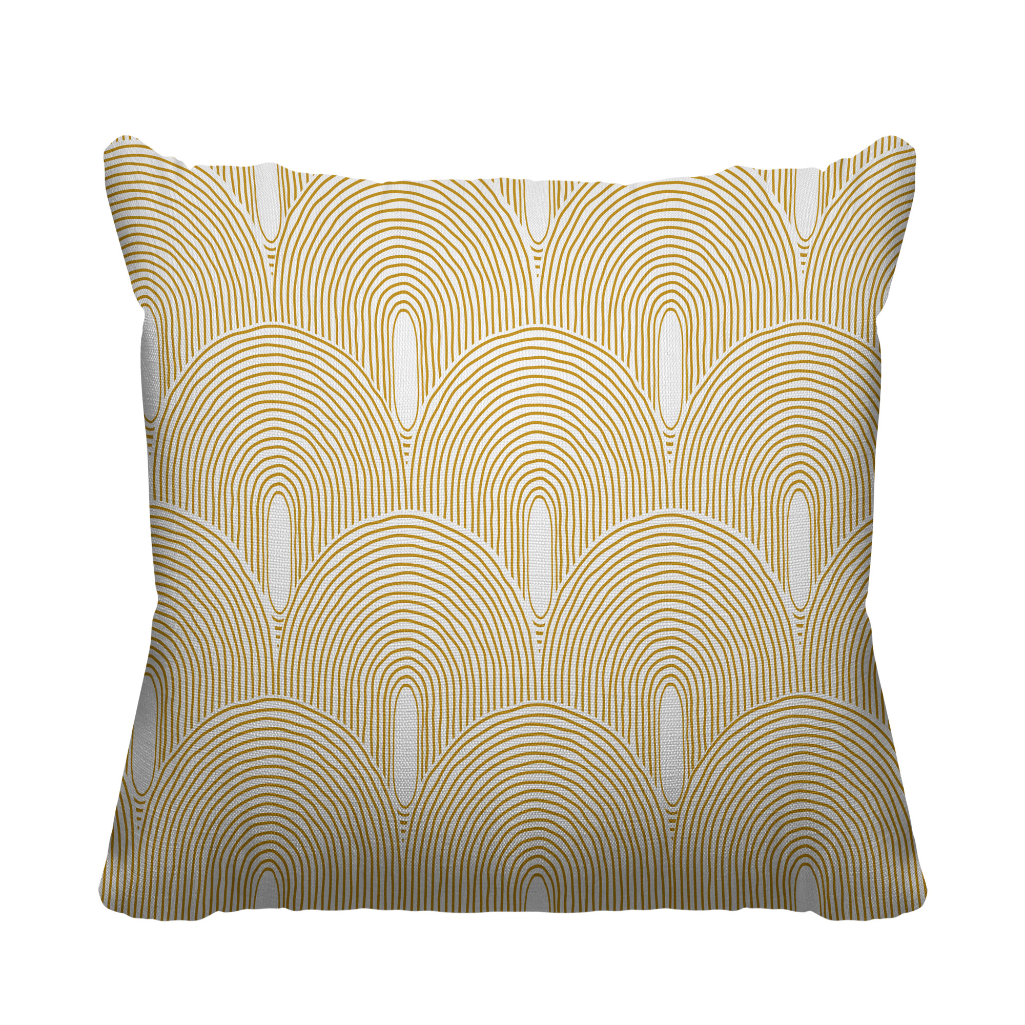 Limpo Starburst Spun Polyester Indoor/Outdoor Throw Pillow, Square, Yellow, 20"H x 20"W