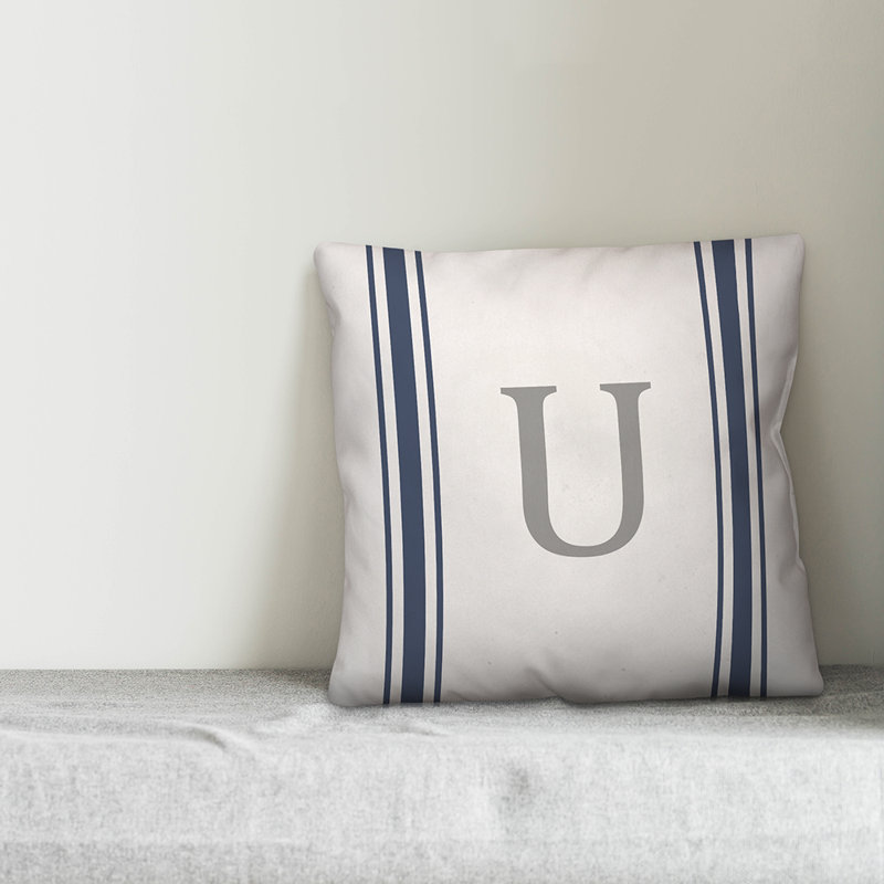Striped Reversible Throw Pillow, U
