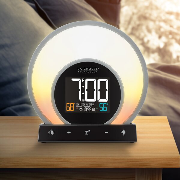 Westclox Sunrise Alarm Clock With Dimmable Nightlight & Restful Sunset  Simulator Lamp