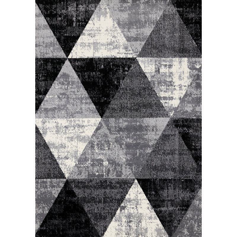 Jashua Machine Woven Geometric Area Rug , Rectangle 3'11" x 5'7"
