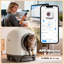 Bac à litière autonettoyant, litière automatique 90 L pour chats multiples avec protection de sécurité / contrôle des applications / tapis / 1 rouleau de sacs à ordures-613624235