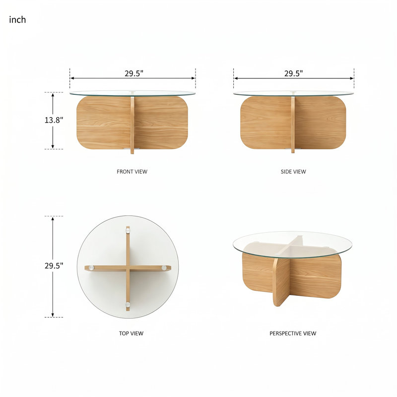 Table basse Xavian, Chêne clair